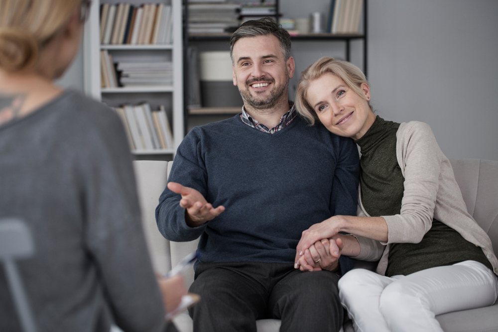 Man and Woman Attending Pre-Marital Counselling